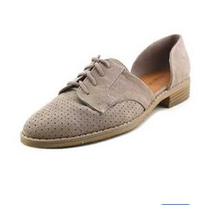 Indigo Rd. faux suede d'Orsay lace-up flats taupe